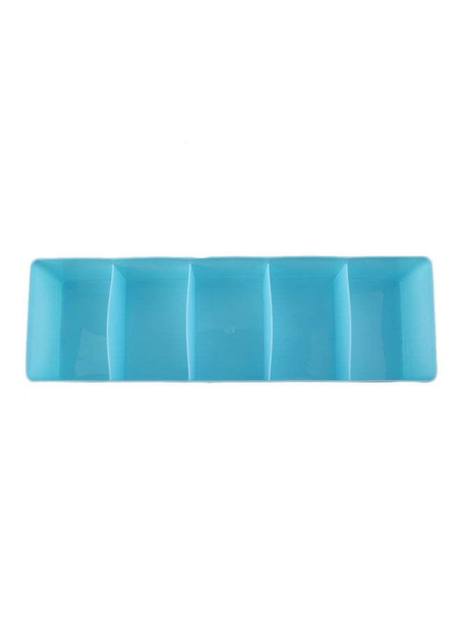 OUTAD - 5-Grid Multifunction Undergarments And Socks Storage Box Blue - Image 1