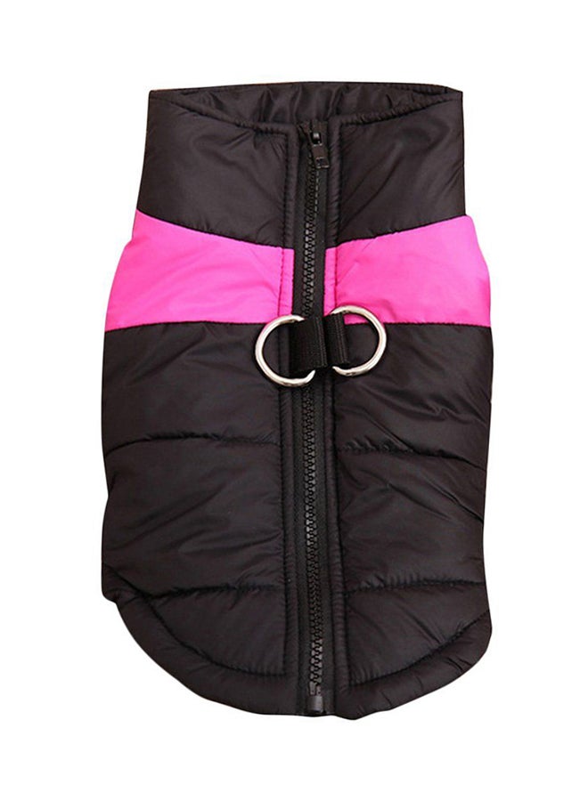 أوتاد جاكيت شتوي مبطن أحمر وردي/أسود - Image 1