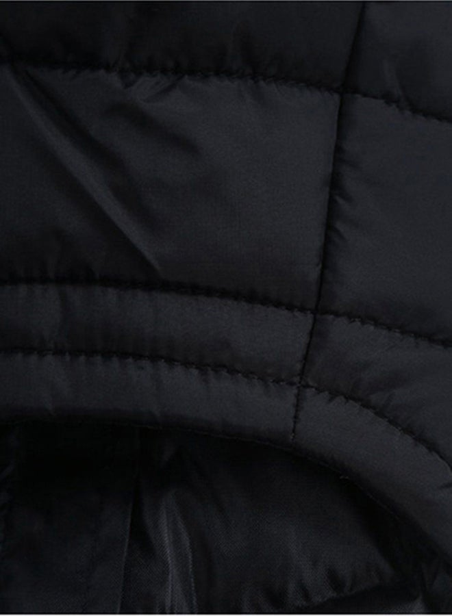 أوتاد جاكيت شتوي مبطن أحمر وردي/أسود - Image 3