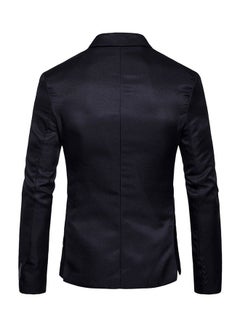 OUTAD Fashion Corduroy Long Sleeve Blazer Black  - Image 2