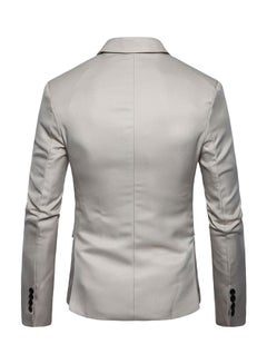 OUTAD Fashion Corduroy Long Sleeve Blazer Khaki  - Image 2