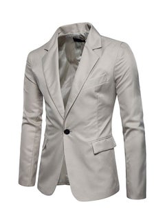 OUTAD Fashion Corduroy Long Sleeve Blazer Khaki  - Image 3