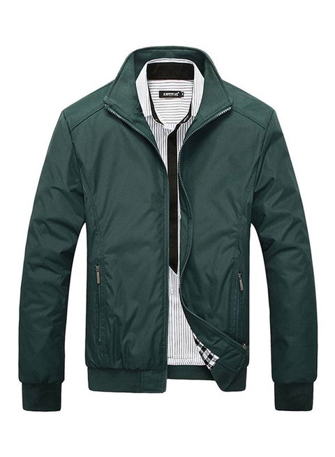 Spring Autumn Business Style Slim Jacket Green