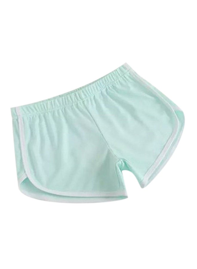 أوتاد شورت برباط مطاطي من القطن أزرق - Image 2