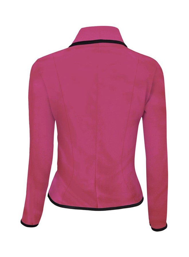 OUTAD Autumn Winter Long Sleeve Blazer Rose Red - Image 2