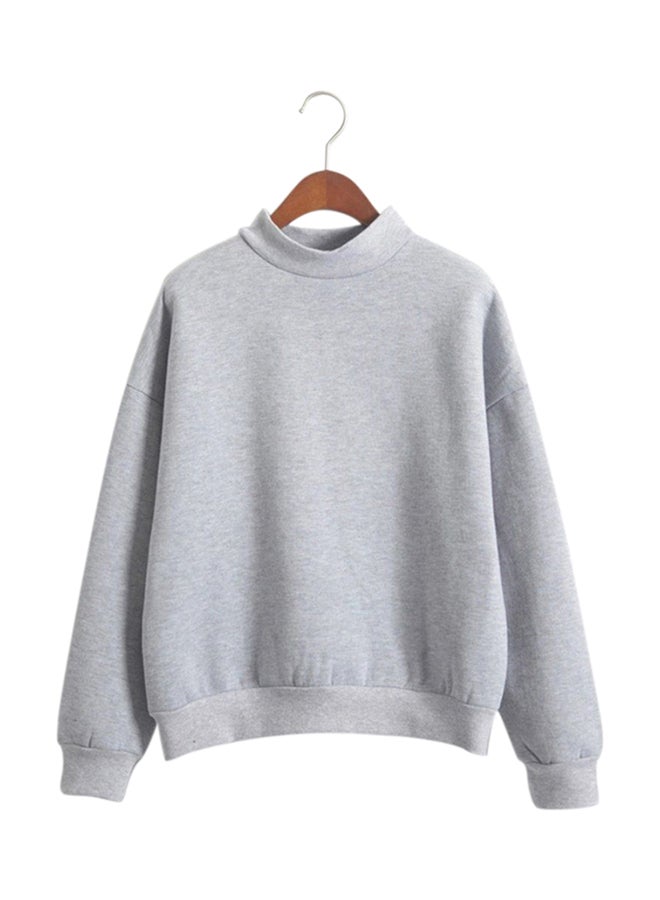 OUTAD Thicken Warm Long Sleeve Pullover Grey  - Image 1
