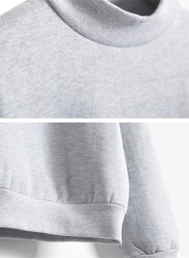 OUTAD Thicken Warm Long Sleeve Pullover Grey  - Image 2