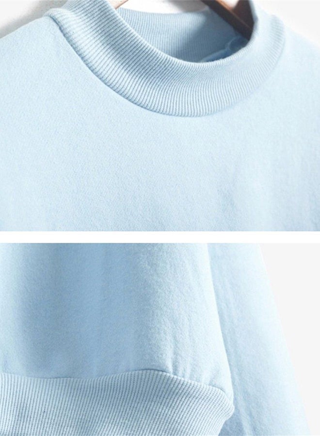 OUTAD Thicken Warm Long Sleeve Pullover Blue - Image 2