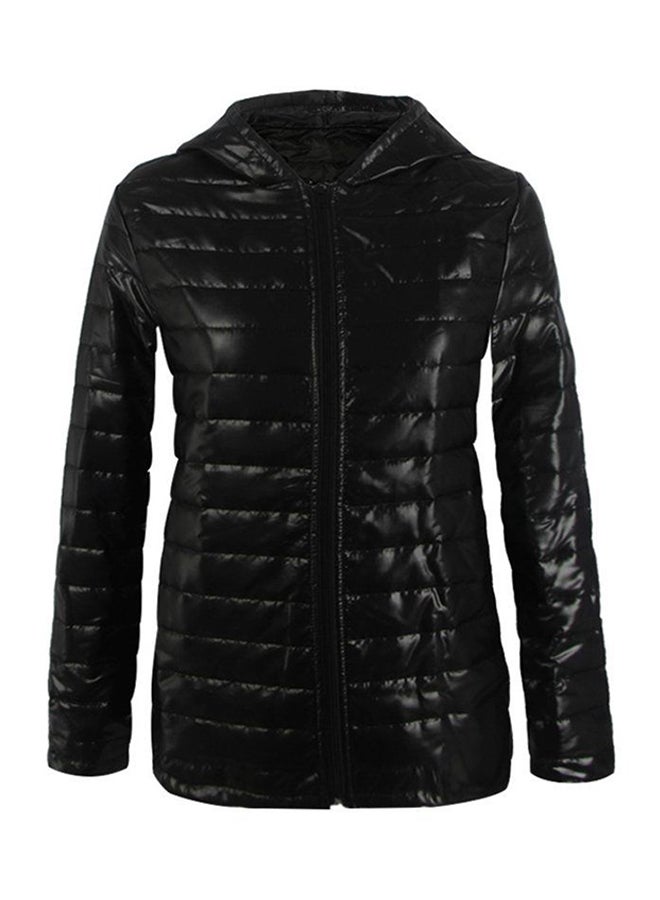 OUTAD Ultra-Slim Long Sleeve Puffer Jacket Black  - Image 1