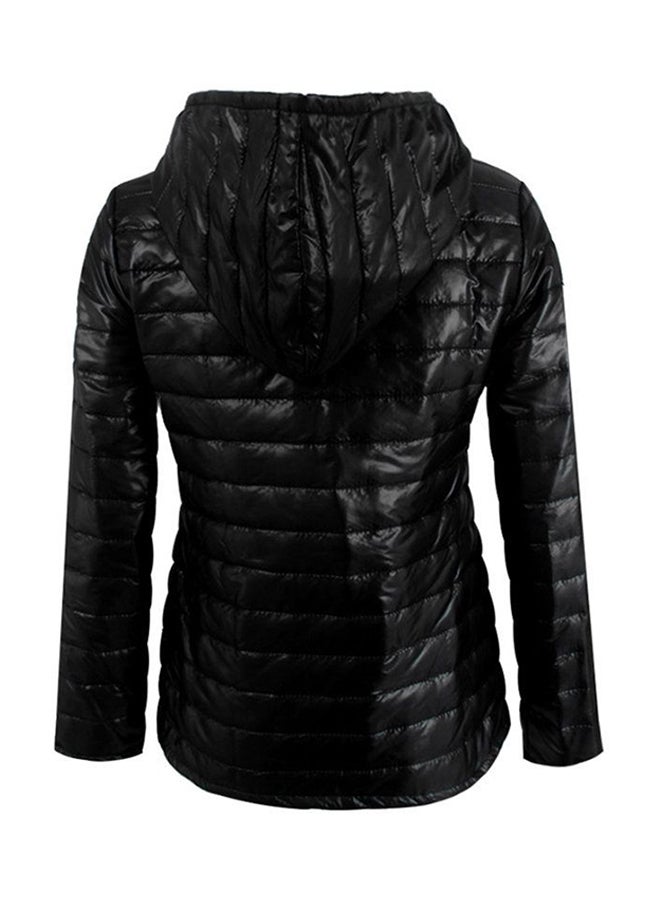 OUTAD Ultra-Slim Long Sleeve Puffer Jacket Black  - Image 2