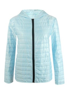 Ultra-Slim Long Sleeve Puffer Jacket Light Blue