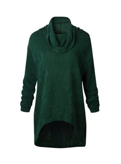 Turtleneck Long Sleeve Pullover Green