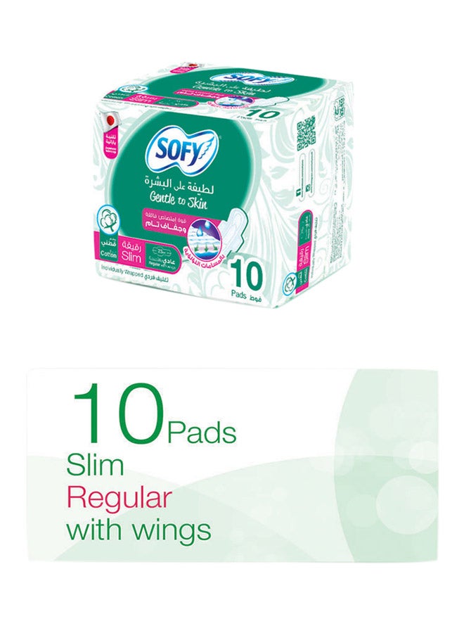Sofy 12-Pack Gentle To Skin Slim Panty Liner With Wings - 10 Piece Per Pack 