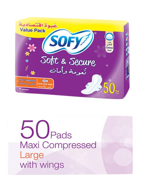 Soft And Secure Panty Liner With Wings Value Pack - 50 Counts