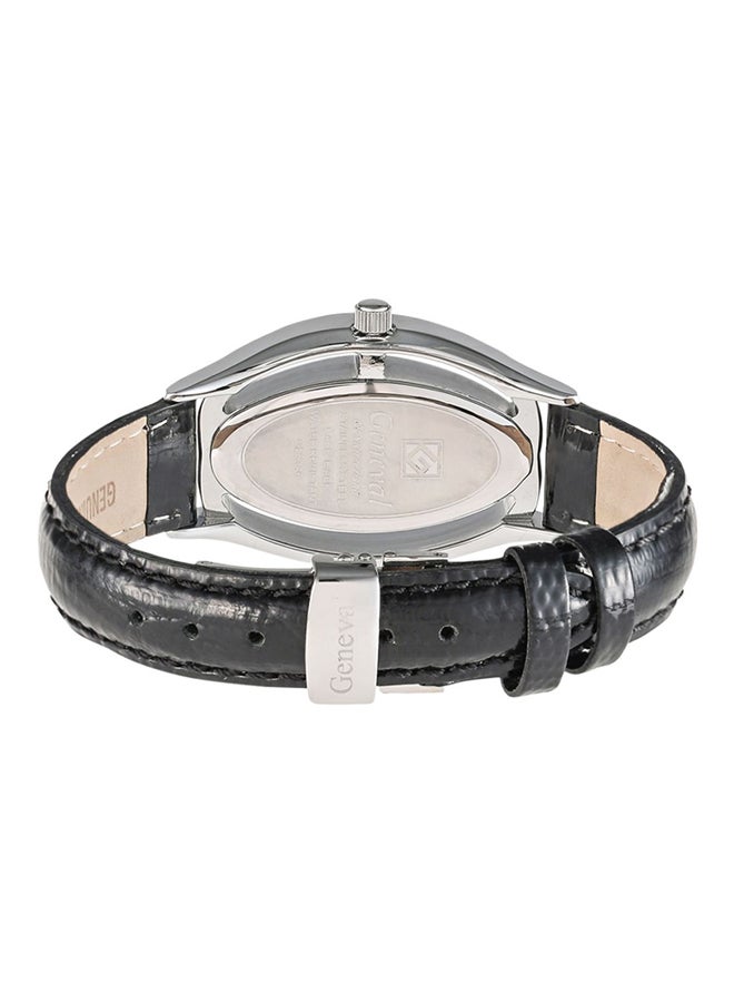 Geneval of Switzerland Women's Leather Analog Watch GLS146WBB  - Image 2