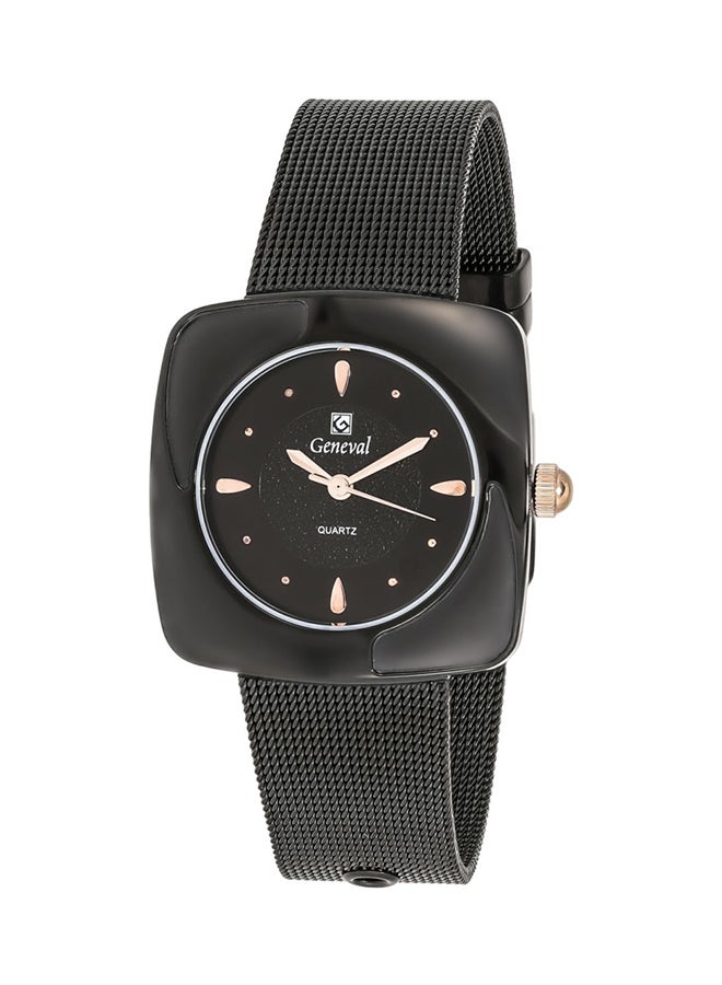 Geneval of Switzerland Women's Mesh Analog Watch GM1616BRB - Image 1