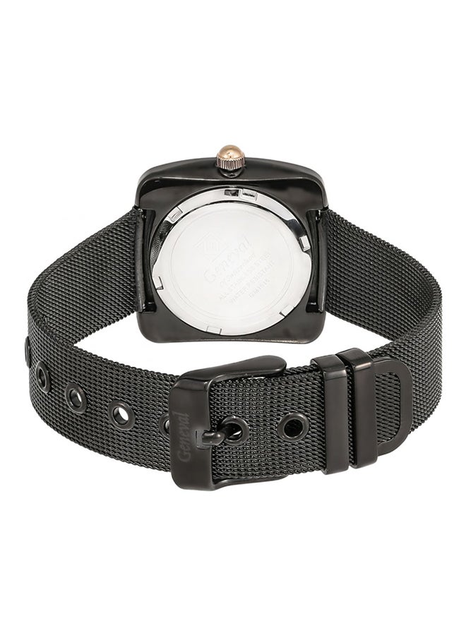 Geneval of Switzerland Women's Mesh Analog Watch GM1616BRB - Image 2