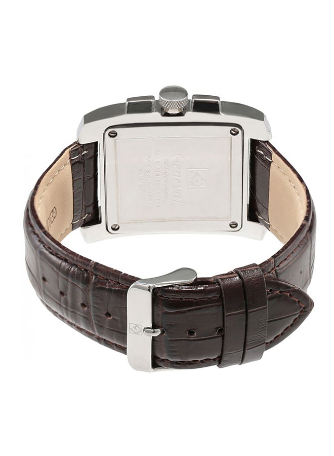 Geneval of Switzerland Men's Leather Analog Watch GL133WOO  - Image 2