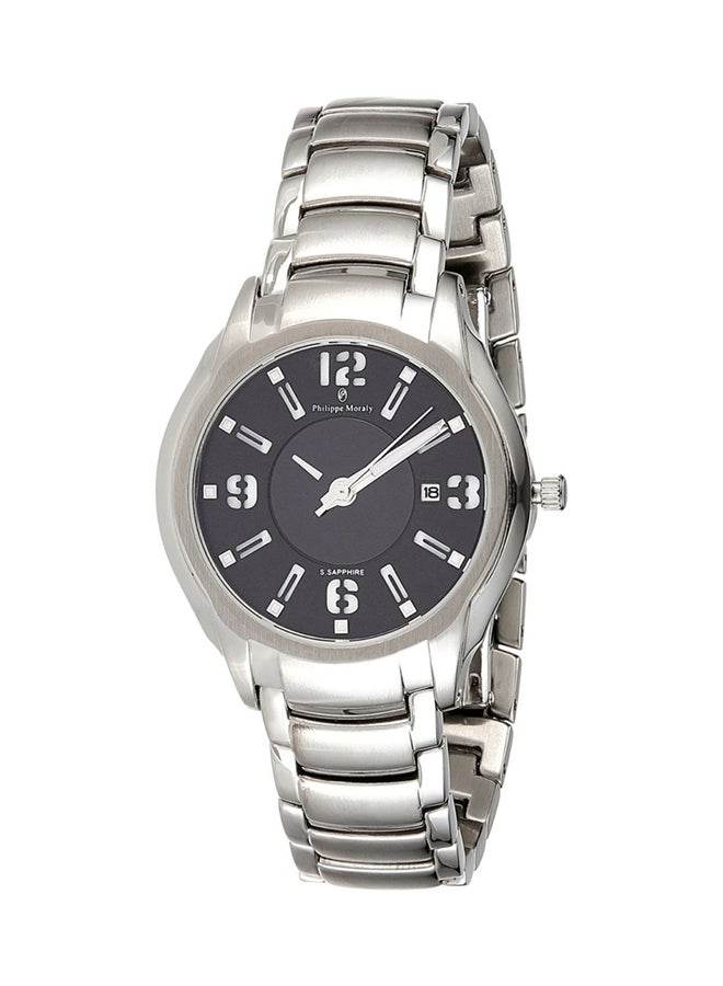 Philippe Moraly of Switzerland Men's Stainless Steel Analog Watch M1322WB - Image 1