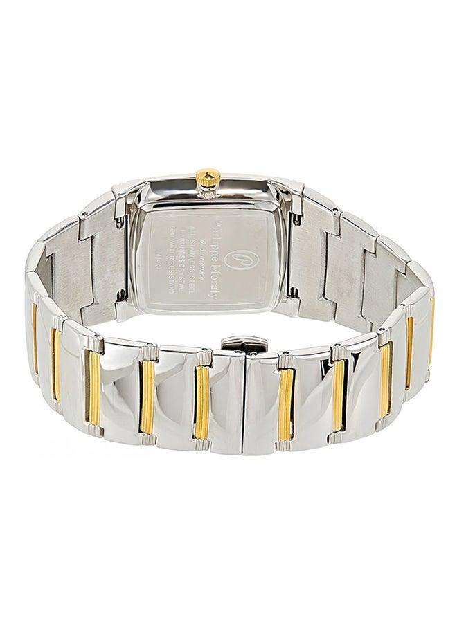 فيليب مورالي السويسرية ساعة يد بعقارب وسوار من الستانلس ستيل طراز M1323CW للرجال - Image 2