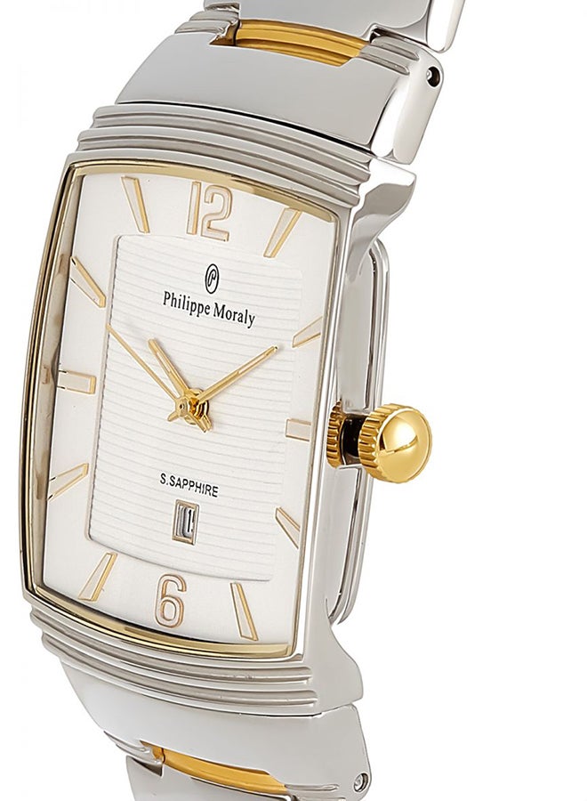 فيليب مورالي السويسرية ساعة يد بعقارب وسوار من الستانلس ستيل طراز M1324CW للنساء - Image 3