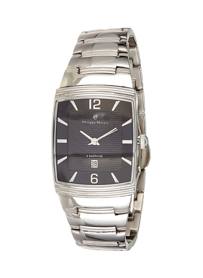 فيليب مورالي السويسرية ساعة يد بعقارب وسوار من الستانلس ستيل طراز M1324WB للنساء - Image 1