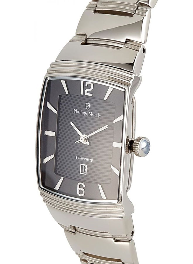 فيليب مورالي السويسرية ساعة يد بعقارب وسوار من الستانلس ستيل طراز M1324WB للنساء - Image 3