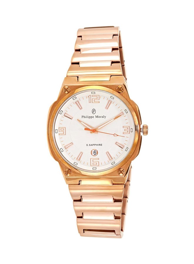 Philippe Moraly of Switzerland Men's Stainless Steel Analog Watch M1325RW - Image 1