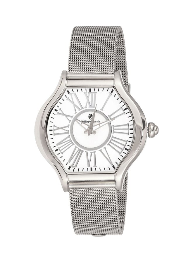 فيليب مورالي السويسرية ساعة يد بعقارب وسوار شبكي طراز M A1612WW للنساء - Image 1
