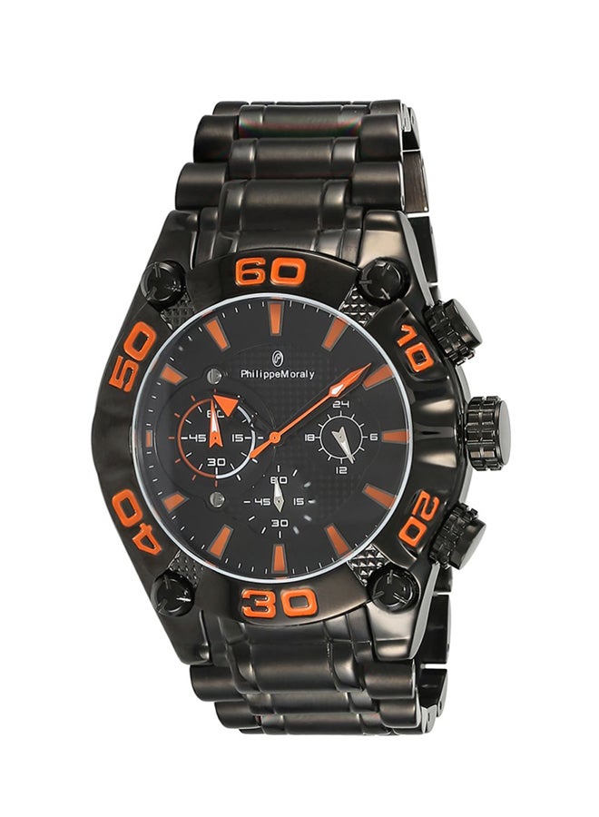 Philippe Moraly of Switzerland Men's Stainless Steel Chronograph Watch MC1333BBA - Image 1