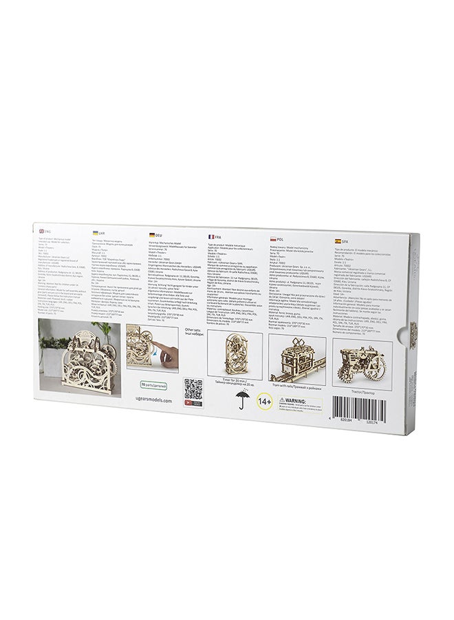 UGEARS Made in Europe 3D Wooden Puzzle Theatre Mechanical Model Kit with 70 Parts DIY Self-Assembly Woodcraft Construction Toy Perfect for Gifting No Glue Needed Brown UGR-70002 - Image 5