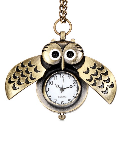 Owl Wing Analog Pocket Watch 24268