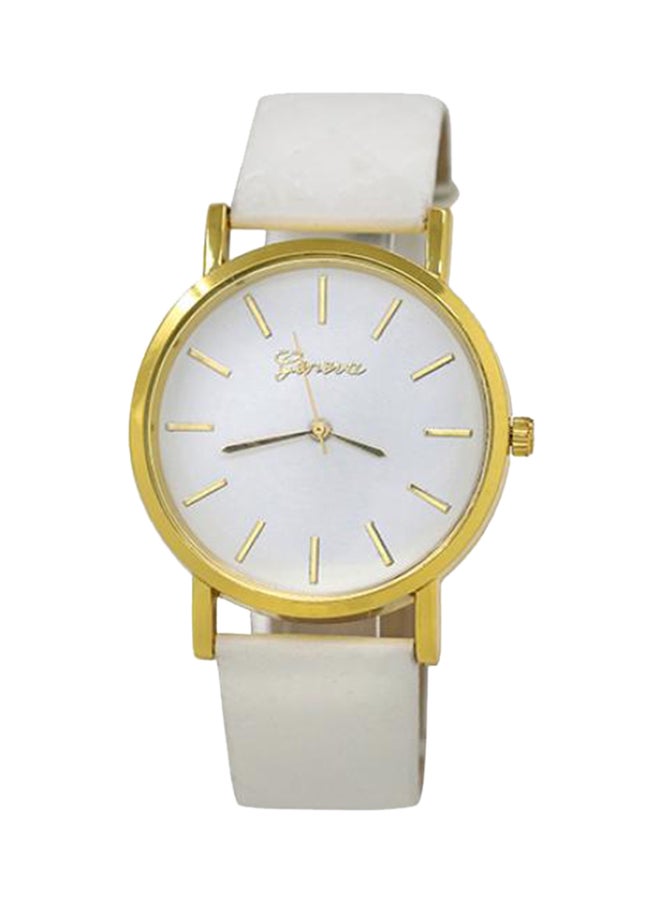بلولانز Leather Strap Analog Wrist Watch 640207 - 38 mm - White