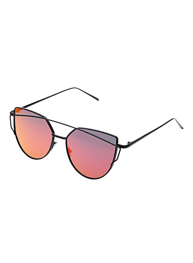 Women's Twin-Beams Coating Mirrored Cat Eye Sunglasses - Lens Size: 51 mm - Image 1