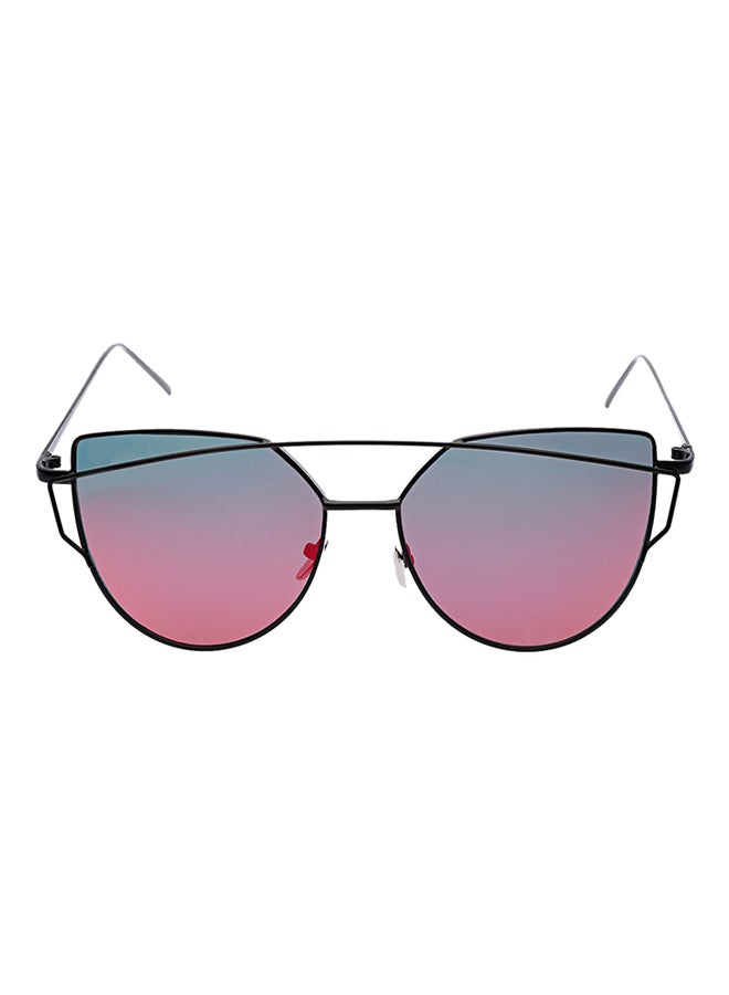 Women's Twin-Beams Coating Mirrored Cat Eye Sunglasses - Lens Size: 51 mm - Image 2