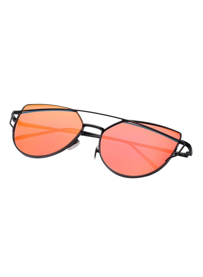 Women's Twin-Beams Coating Mirrored Cat Eye Sunglasses - Lens Size: 51 mm - Image 4