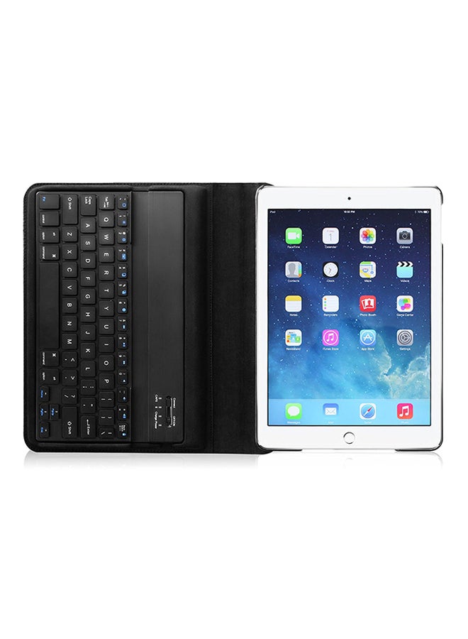 360 Degree Rotating Stand Flip Case Cover For Apple iPad Air 2 Black - Image 3