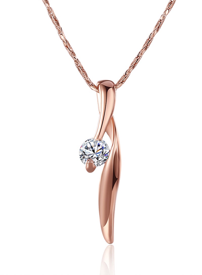 قلادة بدلاية مرصعة بحجر واحد