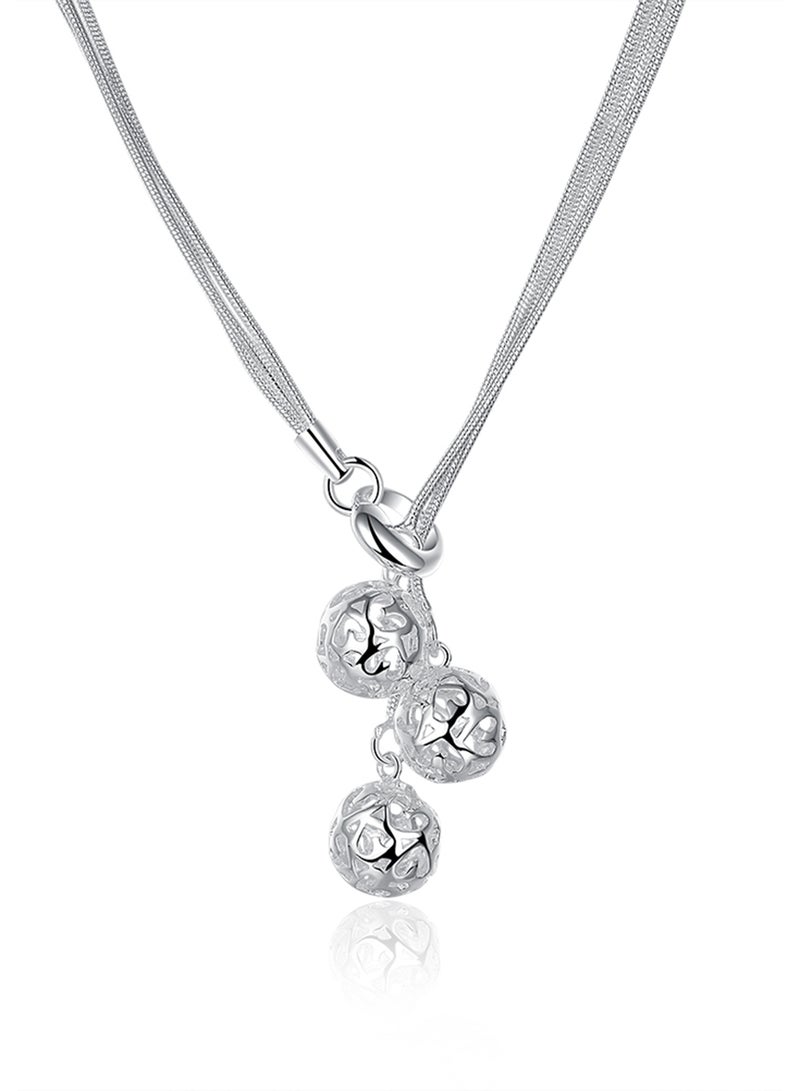 Sharpdo acc Designer Silver Plated Strand Necklace