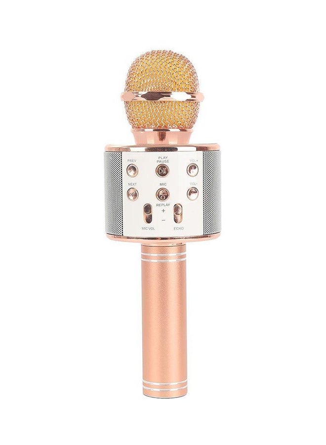 Bluetooth Karaoke Microphone r858 Rose Gold - Image 1