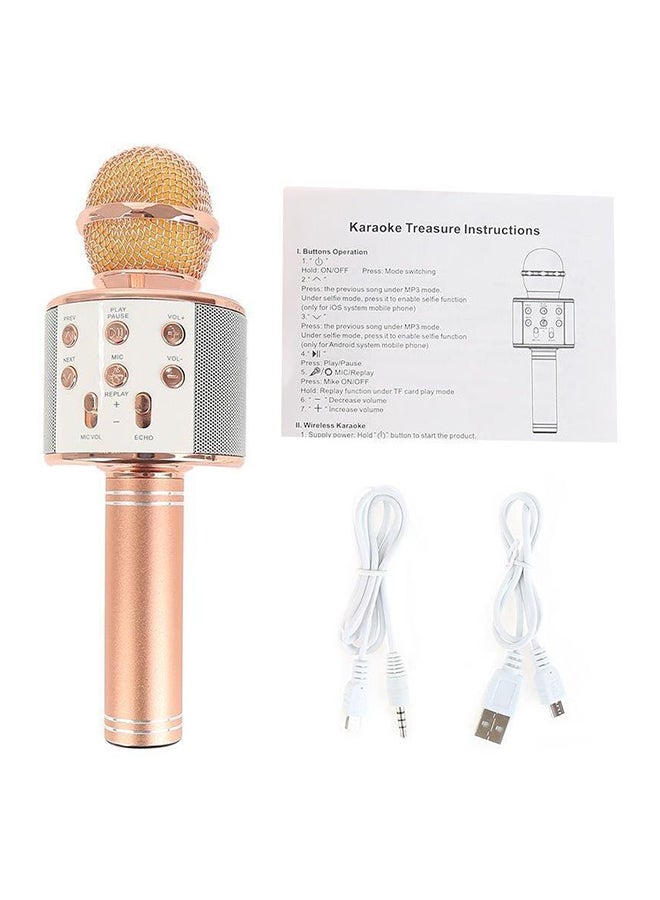 Bluetooth Karaoke Microphone r858 Rose Gold - Image 2