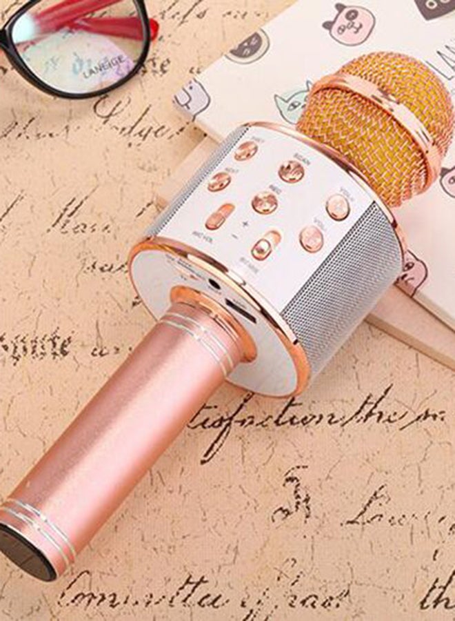 Bluetooth Karaoke Microphone r858 Rose Gold - Image 3