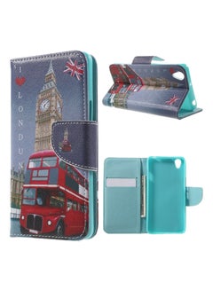 Artificial Leather Wallet Case Cover For OnePlus X London Elements Big Ben Flag Bus