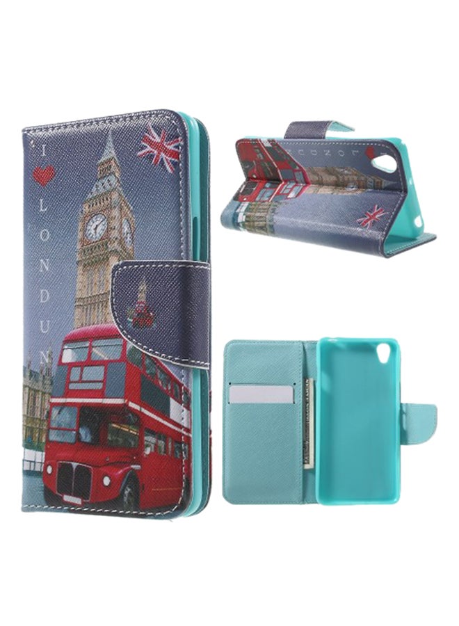 Generic - Artificial Leather Wallet Case Cover For OnePlus X London Elements Big Ben Flag Bus - Image 1