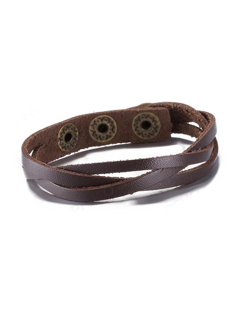 Retro Style Leather Bracelet - v1519207998/N13191954A_1