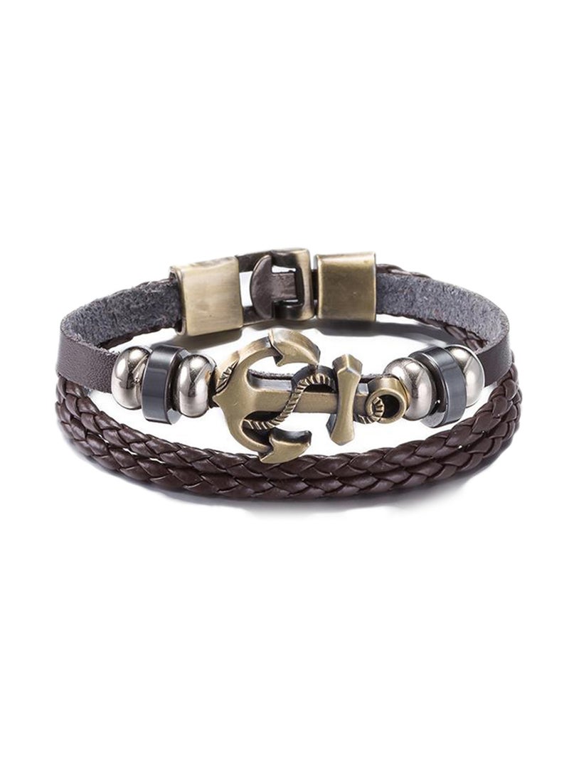 Sharpdo Retro Style Leather Bracelet 