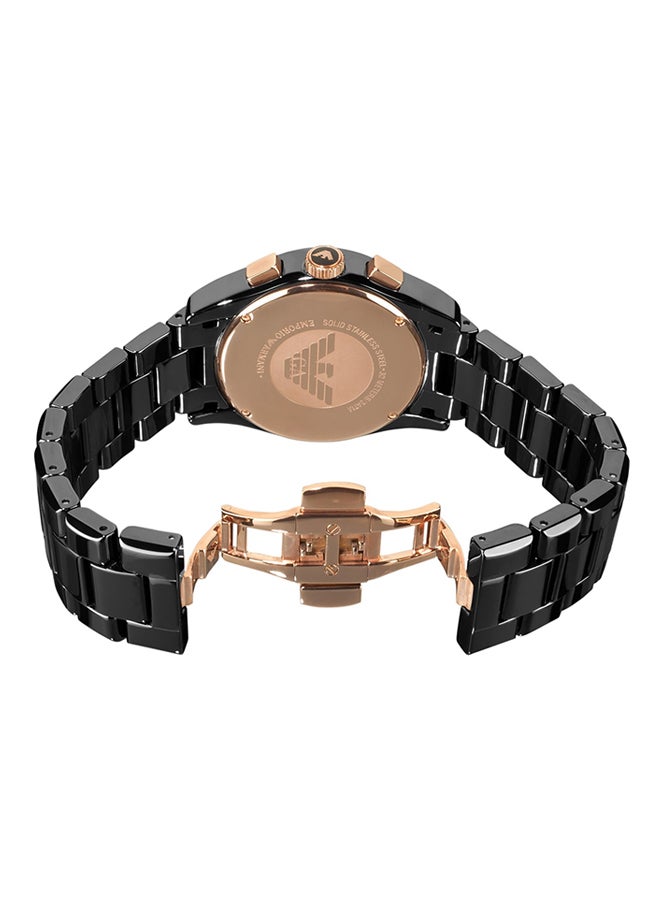 armani Men's Ceramica Water Resistant Chronograph Watch AR1410  - Image 2