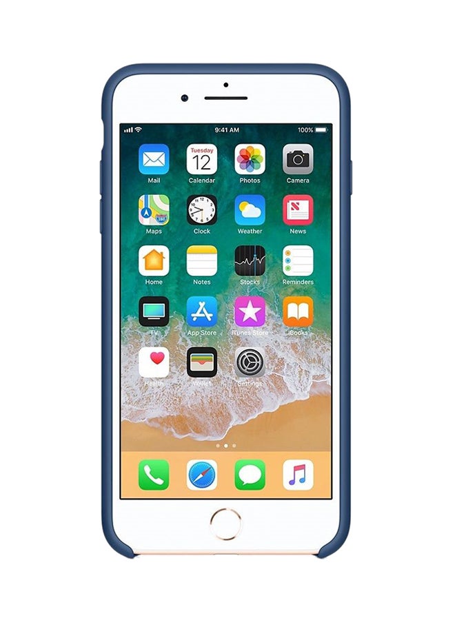 غطاء حماية من السيليكون لهاتف أبل آيفون 7 بلس/8 بلس أزرق الكوبالت - Image 1