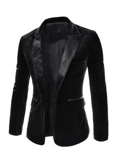 Slimming Corduroy Blazer Black