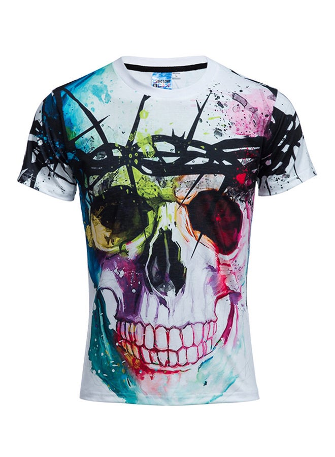 Printed Round Neck T-Shirt Multicolour  - Image 1